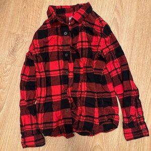 Cat & Jack Red and Black Checkered Shirt